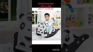 3-in-1Rocking Panda Slide with Baby Rocker,Chair link in description #trending #music #new #ad #best