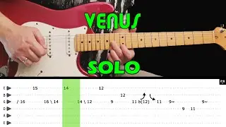 VENUS - Guitar lesson - Guitar solo (with tabs) - Shocking Blue - fast & slow