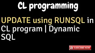 IBM i, AS400 Tutorial, iSeries, System i - UPDATE using RUNSQL in CL program | Dynamic SQL