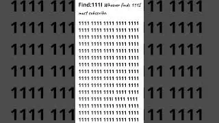 Find:111I in 7sec.#shortvideo#shortfeed #shorts #short #education#find #puzzle #music