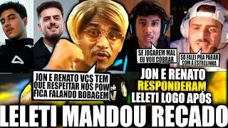 TRETA!😬LELETI MANDA RECADO PRA JON VLOGS E RENATO VICENTE APÓS SER CAMPEÃO MUNDIAL E ELE RESPONDE!