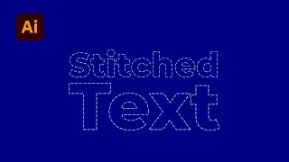 STITCHED text effect in 3 minutes