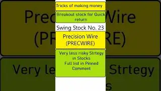 23. Precwire share latest news || Swing Trading || Precision Wire share Analysis