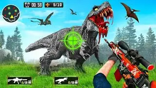 Wild Dinosaur Hunting Gun Game - Android Gameplay #3
