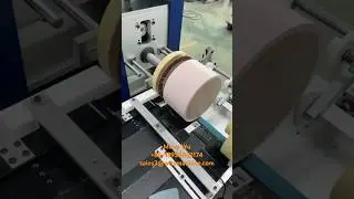 Gift /Toys Paper Round Box Labeling Machine | Bottom Plate Pressing, Labeling and Infolding (3 in 1)