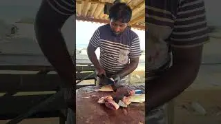 Fastest Yellowfin Trevally Fish Slicing | Yellowfin Trevally Fish Slicing Skill