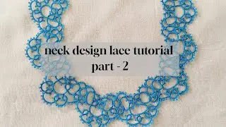 create neck design with easy tatting steps | Fun Tatting 🧵🩷