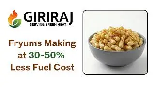 Rectangular batch fryer with pellet burner for Fryums making