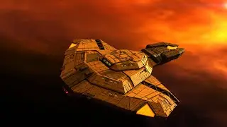 Cardassian Attack Ship Flyby
