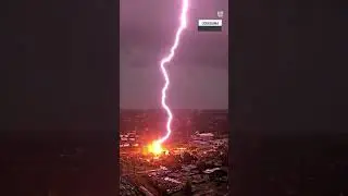 ⚡️Impresionante: as&iacute; fue el impacto de un potente rayo en Louisiana