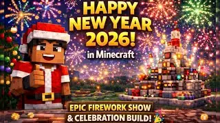 Minecraft Happy New Year 2026 🎉 | Massive Firework Show + Celebration Build Guide! 🎇
