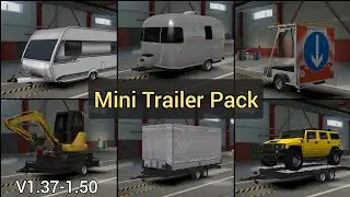 ETS2 [1.37~1.53] | Mini Trailer Pack | ETS2 Car Trailers