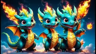 Five Little Dragons Fly Through Sky + More Nursery Rhymes & Kids Songs
