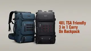 WITZMAN | Best Carry On Travel Backpack for Men - Large 40L Airplane Backpack