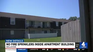 No fire sprinklers inside apartment building