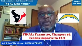 Houston Texans clinch playoff spot with 20-16 win over Chargers | postgame reaction on AD Max Korner