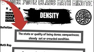 DENSITY - Rock Your Class Math Minute Video #rockyourclass #etienne #educorock