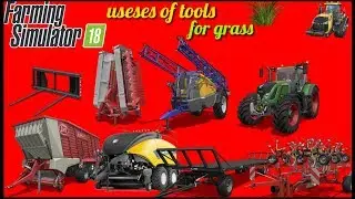 How to use in Fs 18 grass tools|Fs 18|bale tool|grass tool|How to use tools in fs 18
