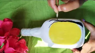Spring 🌸🌿 Floral Bottle Art 🌷 | Simple and Unique Glass Bottle Painting
