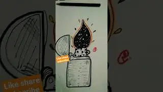 Illustrated Lighter with galaxy drawing#shortsvideo #shorts #ytshorts #lighter #fire /ART CREATIVE🎨