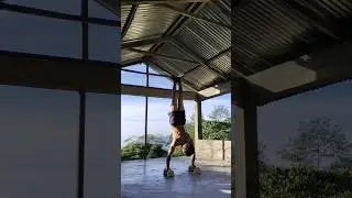 DAY 19 II PRACTICING 90&deg; HANDSTAND  Push-ups  🤸|| #calisthenics #Freehandworkout #beginner