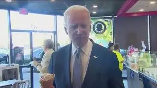 Joe Biden, Eating His Ice Cream Cone In Portland: 