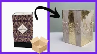 IDEA perfume CART&Oacute;N BOX |DIY Luxury CARDBOARD Organizer |Transforming Cardboard|Step-by-Step craft