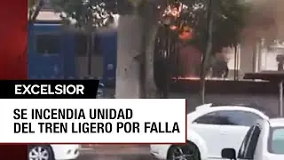 Falla en el Tren Ligero causa incendio y suspensi&oacute;n en el servicio