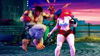 STREET FIGHTER V - Ryu vs. Poison (PS4 Gameplay)