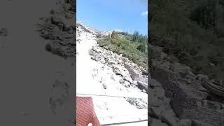 AC Bridge #hunza with melting ice from #glacier streaming ice ❄ cold air (watch till end) ....