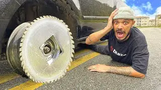 Fiz uma RODA DE SERRA pro meu Carro