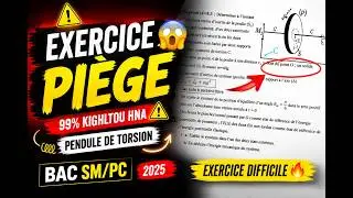 Pendule de Torsion 🔩 | Exercice Difficile Résolu - 2 Bac SM/PC