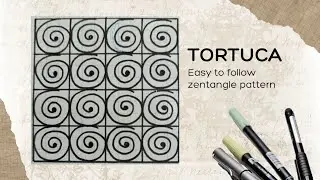 TORTUCA ✨ Easy to follow zentangle pattern
