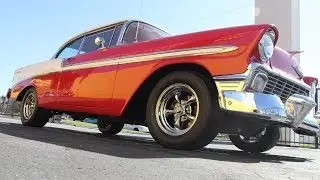 15x7 and 15x8 Staggered American Racing VN515 Torq Thrust II Wheels on a 1956 Chevrolet Bel Air