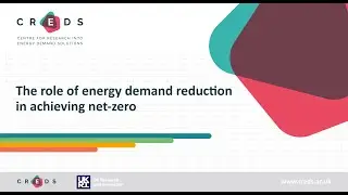 Launch: The role of energy demand reduction in achieving net-zero