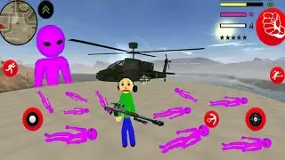 Baldi Gang Stickman Rope Hero Gangstar Crime h#7 - Open World Simulator - Android Gameplay