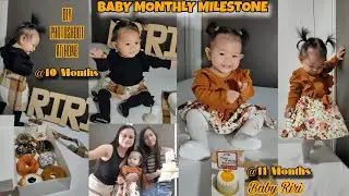 @10 MONTHS & @11 MONTHS MONTHLY MILESTONE | DIY PHOTOSHOOT AT HOME | BABY RIRI | BAID ROCCA