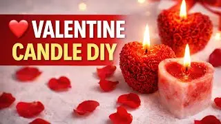 🎁 RED THEME GIFT CANDLES 🥰 part 2#valentine candle#diyred themecandle#viral #love