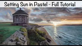 Paint a Sunset in Soft Pastel on Velour- Full Tutorial