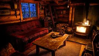Blizzard White Noise Sounds | Remote Cabin Fireplace Ambience for Deep Sleep