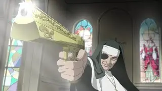 Revy and the Rip-off church vs gang | anime moment | black lagoon