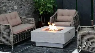Elementi Manhattan Outdoor Gas Firepit Table 36 Inches Natural Gas Fire Pit Patio Heater