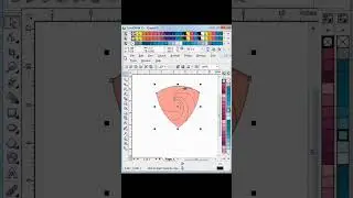 Wave shield logo design in Coreldraw| #viralshorts #shorts