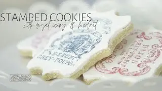 Stamped Cookies - How to Use IOD Stamps on Royal Icing and Fondant