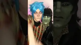 Gorillas cosplay 💚 #cosplay #makeup #gorillaz