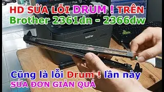 Fix Lỗi [ Drum ! ] trên máy in Brother L2361dn 2366dw & Vệ sinh Drum đúng cách cho bản in đẹp