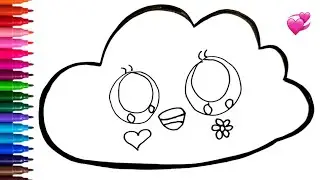 How To Draw A Cloud Easy | cloud Drawing Easy | Drawing For Kids