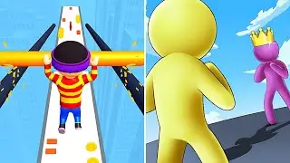 Giant Rush Vs Roof Rails 🟤🈵🟤Max Levels Walkthrough 2025 New Update Gameplay H5D