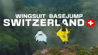 The most DANGEROUS sport in the world! Base jumping in the Swiss Alps with a wingsuit (Behind the...