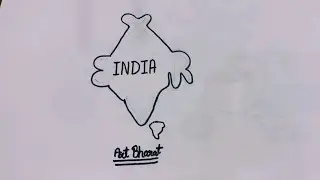 India Map Drawing easiest way available 